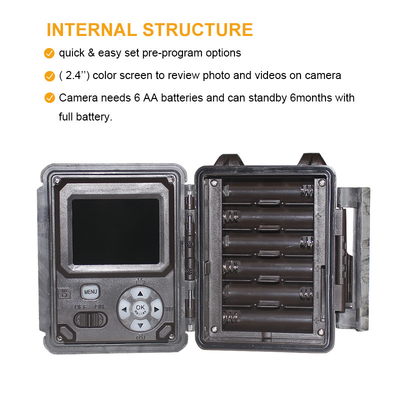 KW561 Trail Infra Cam Mini 30MP 0.25s Velocidad Resolución de vídeo 4K Sensor CMOS impermeable SD Me