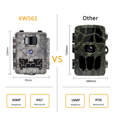 KW561 Trail Infra Cam Mini 30MP 0.25s Velocidad Resolución de vídeo 4K Sensor CMOS impermeable SD Me