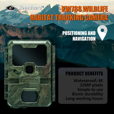 KW788 Trail cámara de caza impermeable 0.1s disparador 4K 32MP visión nocturna cámara infrarroja impermeable