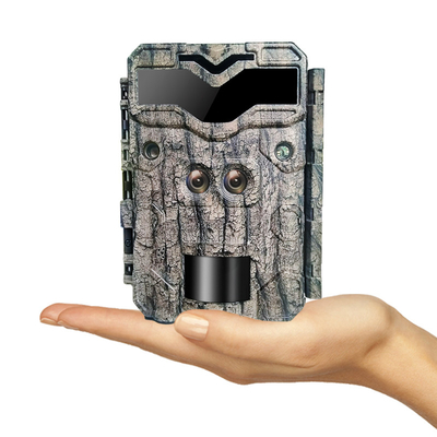 Cámara de caza KW698A de doble lente 1080P 30MP resistente al agua IP67 hasta 512GB de almacenamiento visión nocturna 0.25s cámara de juego