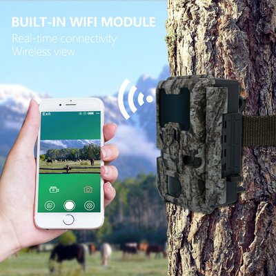 KW865 WIFI cámara oculta impermeable IP67 20MP 0.6s velocidad de activación hasta 512GB de almacenamiento pista de visión nocturna cámara