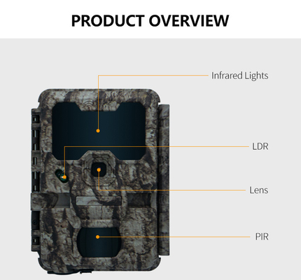 KW865 WIFI cámara oculta impermeable IP67 20MP 0.6s velocidad de activación hasta 512GB de almacenamiento pista de visión nocturna cámara