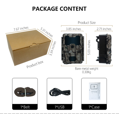 KW865 WIFI cámara oculta impermeable IP67 20MP 0.6s velocidad de activación hasta 512GB de almacenamiento pista de visión nocturna cámara