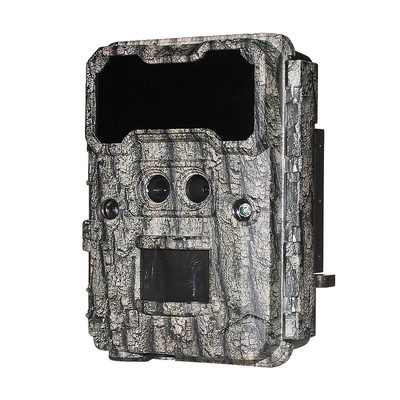 Cámara de caza al aire libre KW696 de doble lente de 30MP impermeable IP67 visión nocturna 1080p hasta 512GB de almacenamiento cámara de rastro sin brillo
