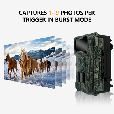 Cámara de caza al aire libre KW696 de doble lente de 30MP impermeable IP67 visión nocturna 1080p hasta 512GB de almacenamiento cámara de rastro sin brillo