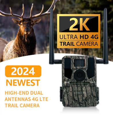 La cámara de caza inalámbrica 4G KW897 de última generación con doble antena de 100 pies de alcance nocturno de 36MP 2K Video a 30fps para la vida silvestre