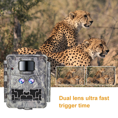 Cámara de caza KW591 sensores duales sin resplandor 1080P resistente al agua IP67 0.4s velocidad de activación hasta 512GB de almacenamiento Cámara de caza