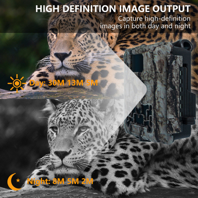Cámara oculta con doble lente KW591 impermeable IP67 30MP 1080P 0.4s Visión nocturna hasta 512GB para investigación de vida silvestre