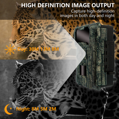 Cámara de caza de doble lente KW696 OEM/ODM velocidad de respuesta de 0.4s 1080P/30MP impermeable IP67 alcance nocturno de 100 pies para la caza de vida silvestre