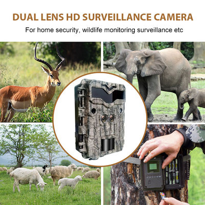 Cámaras de caza HD Keepguard con doble lente de 32MP sin resplandor Cámara de rastro LED 1080P de visión nocturna Cámara de juego de caza para vida silvestre