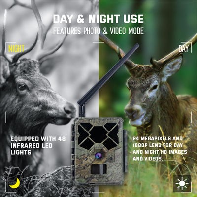 Cámara de caza 4G controlada a distancia KW886 con capacidad de video 1080p y alcance nocturno de 120 pies