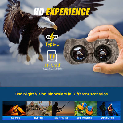 Binoculares profesionales portátiles 12x25 de alta potencia de visión nocturna para acampar al aire libre Aventuras de caza Condiciones de poca luz