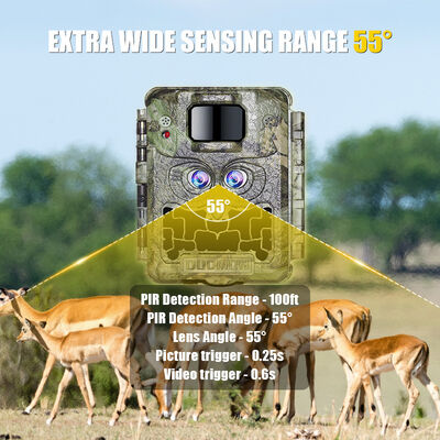 IP66 Impermeabilizante Cámara de caza con pantalla de 24 pulgadas de visión nocturna infrarroja para observación y seguridad de la vida silvestre