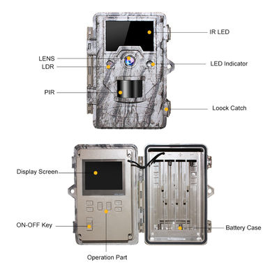 IP67 PIR Hunting Trail Camera 16MP 940nm Hd que caza la cámara de vídeo