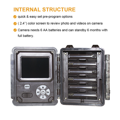 Promoción de ventas 39USD Dual lente/dual sensor Wildlife Game Camera 30MP 1080P Sin resplandor 940nm con sensor de día y noche