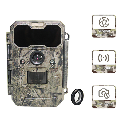 24MP Scouting Trail Camera brillan intensamente no disparador infrarrojo negro de la visión nocturna 0.25s