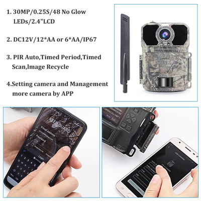 SMTP MMS que caza prenda impermeable de la cámara 4G LTE GPS IP67 del rastro