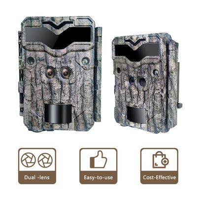 la lente dual 4K guarda la cámara de búsqueda al aire libre de Trail Camera Night Vision del guardia