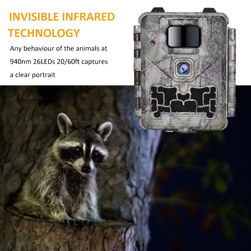 KW561 Trail Infra Cam Mini 30MP 0.25s Velocidad Resolución de vídeo 4K Sensor CMOS impermeable SD Me