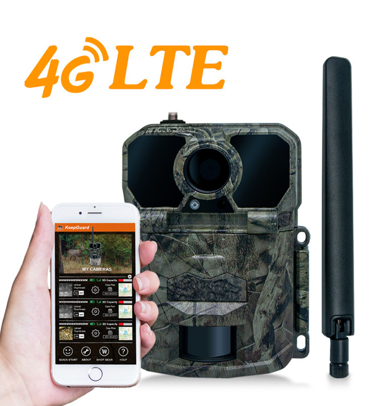 Cámara de prueba 4G con antena KW896 30MP 0,15s velocidad de disparo visión nocturna impermeable IP65 para investigación de vida silvestre