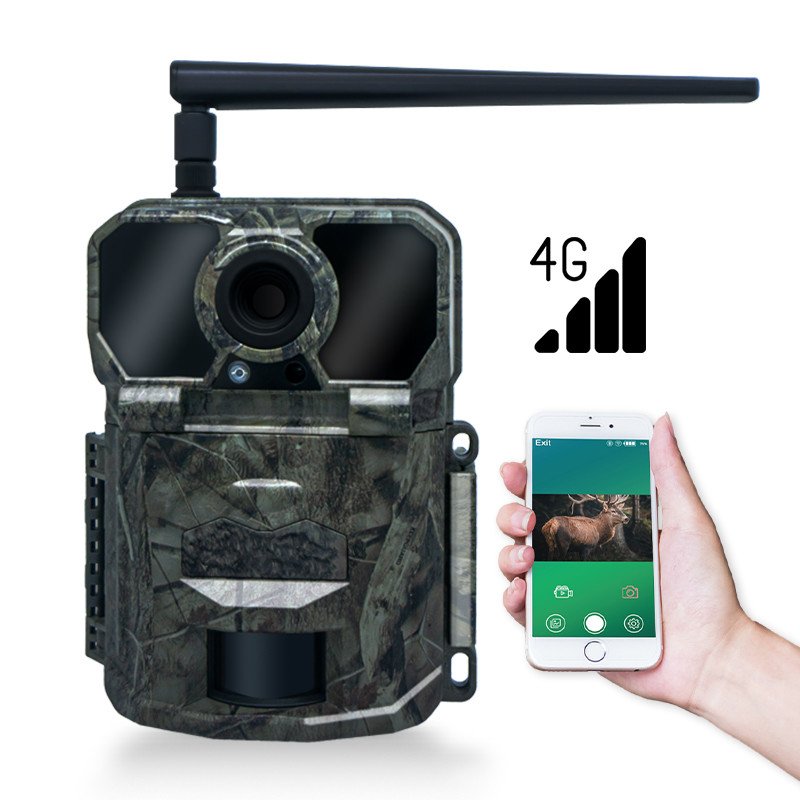 4G cámara de caza inalámbrica KW896 con antena 100 pies de alcance de visión nocturna 32MP 2K 0.15s velocidad de disparo para la caza de ciervos
