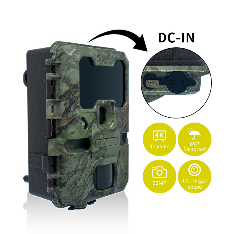 WIFI cámara de caza KW866 impermeable IP67 OEM/ODM hasta 512GB Almacenamiento Tarjeta de memoria SD 32MP cámara de vida silvestre 4K