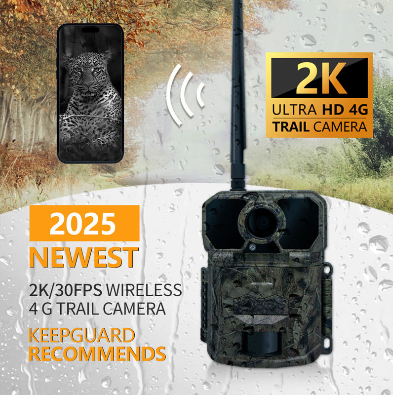 2024 Última cámara de prueba inalámbrica 4G KW896 30MP 0.15s velocidad de disparo 100 pies de alcance nocturno IP65 cámara de caza impermeable