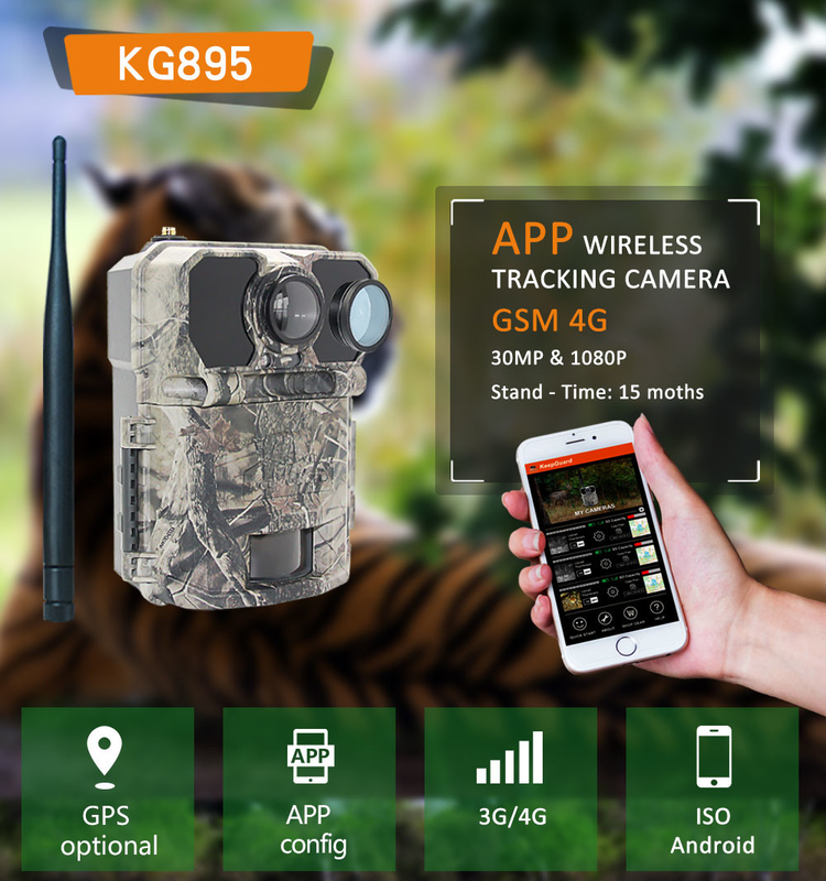 Display LCD 4G Camara de rastreo Programable 940nm NO GLOW ICCID FTP SMTP MMS APP control de accesorios de caza